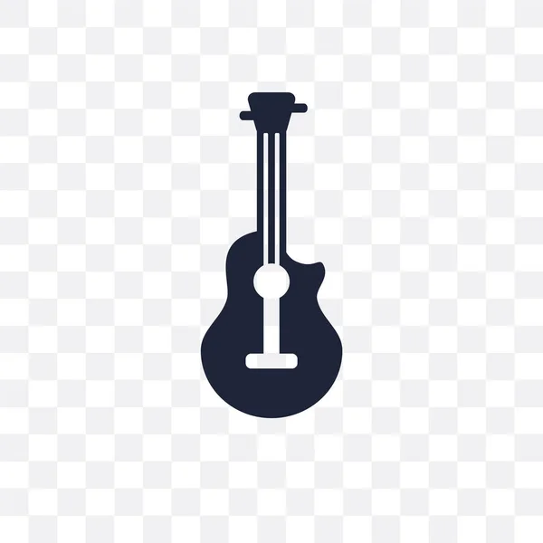Akustik gitar şeffaf simge. Akustik gitar sembol tasarımı müzik koleksiyonundan. Basit öğe vektör çizim şeffaf arka plan üzerinde.