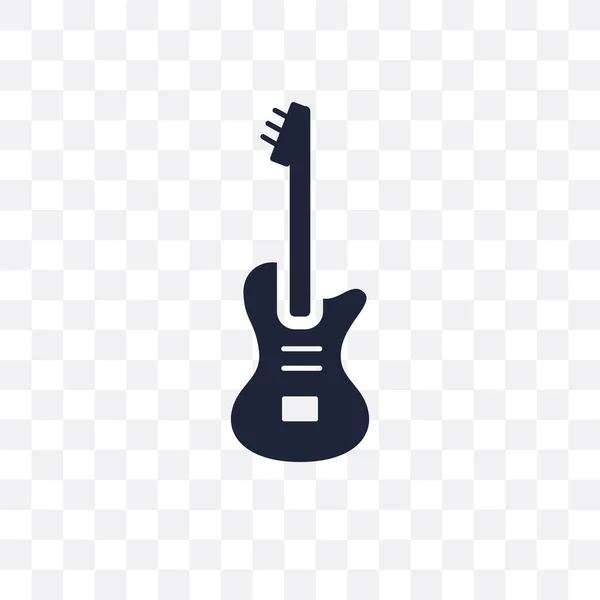 Electric Guitar Transparent Icon Electric Guitar Symbol Design Music Collection — Stock Vector