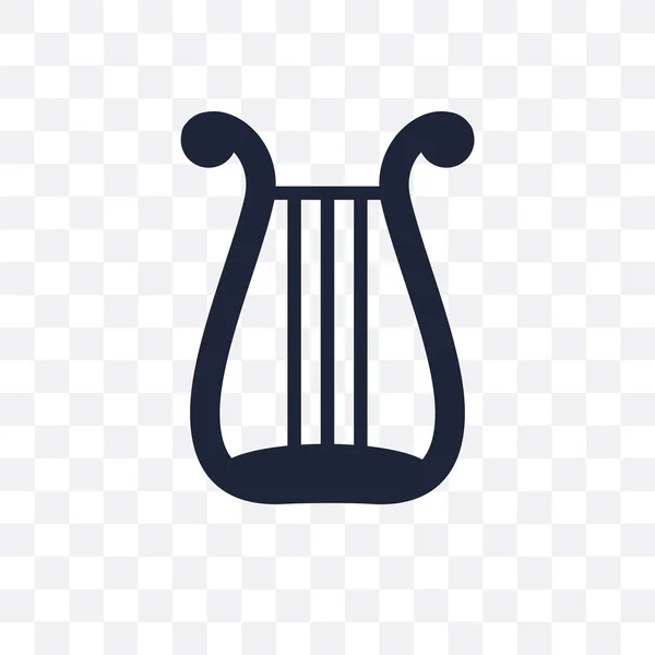 Przezroczysta Ikona Liry Lyre Projekt Symbol Kolekcji Muzyki Prosty Element — Wektor stockowy