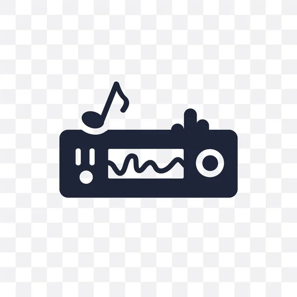 Ícone Melodia Transparente Design Símbolo Melodia Coleção Música Ilustração Vetorial — Vetor de Stock