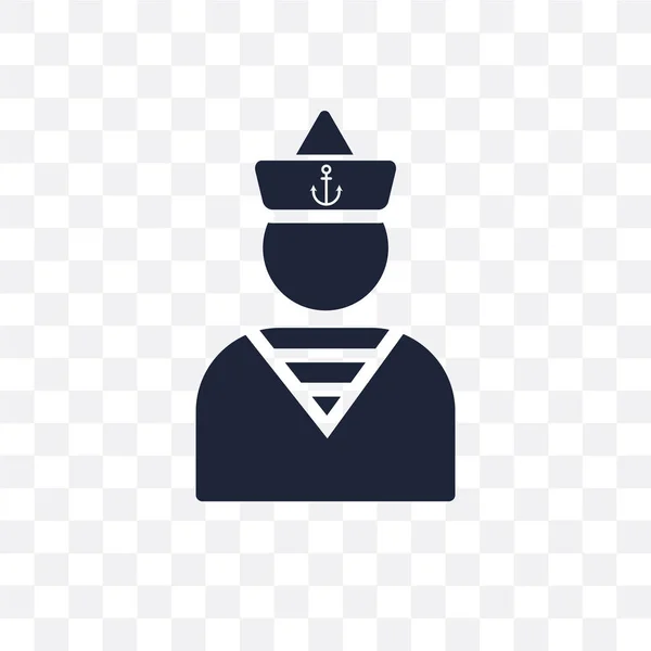 Матрос Прозорий Значок Дизайн Символів Моряка Морської Колекції Простий Елемент — стоковий вектор