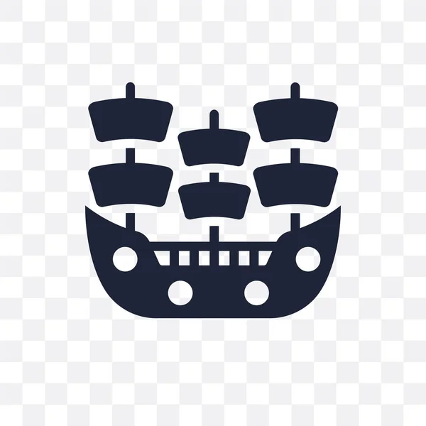 Pirate Ship Genomsynlig Ikonen Pirat Fartygsdesign Symbol Från Nautiska Samling — Stock vektor