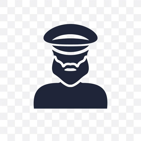 Průhledná Ikona Tváře Námořník Námořník Tvář Symbol Designu Kolekce Lidí — Stockový vektor