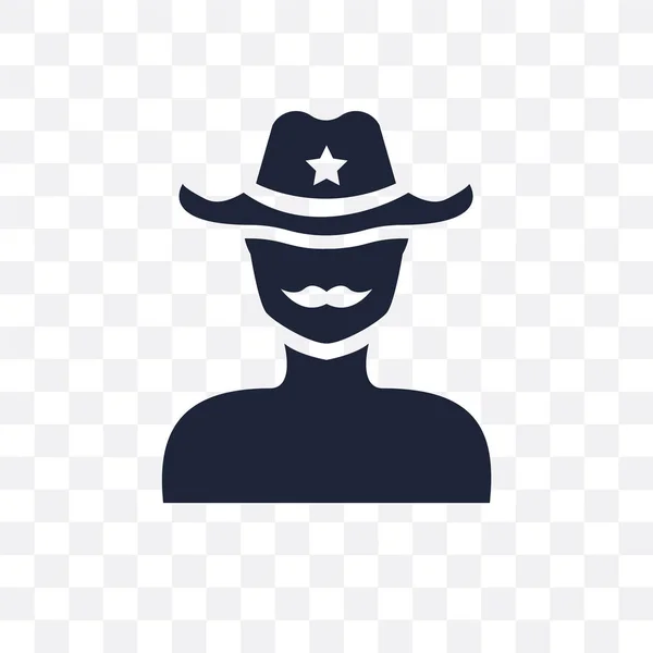 Sheriff Face Transparent Icon Sheriff Face Symbol Design People Collection — Stock Vector