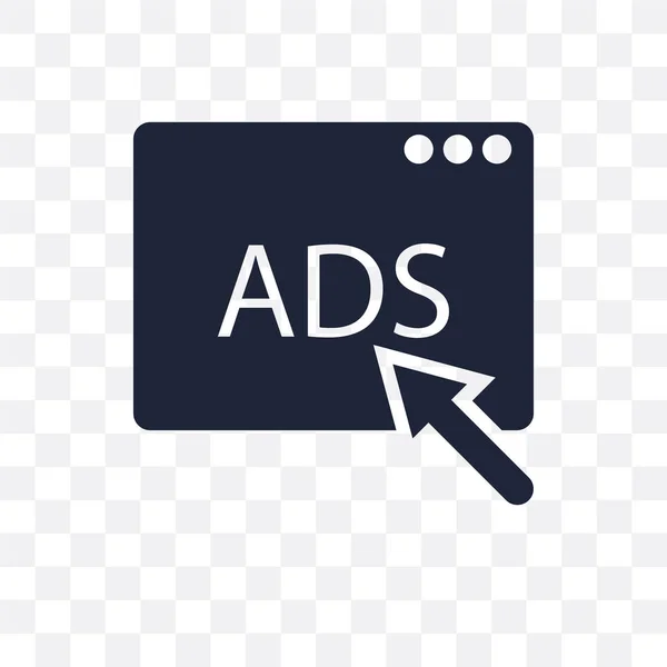 Рекламний Прозорий Значок Рекламний Дизайн Символів Колекції Seo Простий Елемент — стоковий вектор