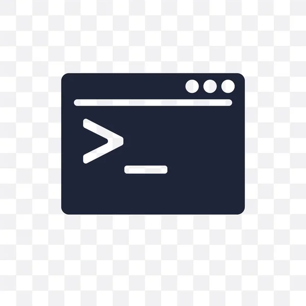 Código Ícone Terminal Transparente Código Design Símbolo Terminal Coleção Seo — Vetor de Stock