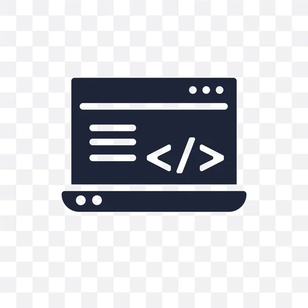Código Limpo Ícone Transparente Design Símbolo Código Limpo Coleção Programação — Vetor de Stock