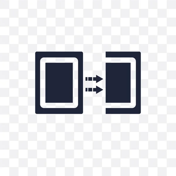 Duplicitní Průhledná Ikona Duplikujte Symbol Designu Kolekce Seo Jednoduchý Prvek — Stockový vektor