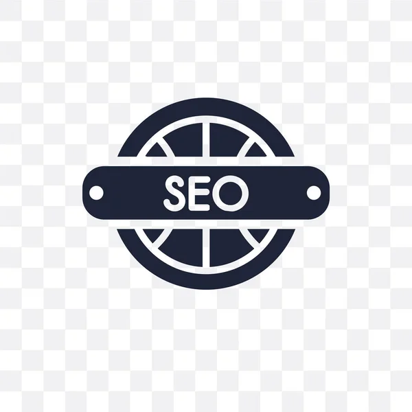 Seo Und Web Transparent Symbol Seo Und Web Symboldesign Aus — Stockvektor