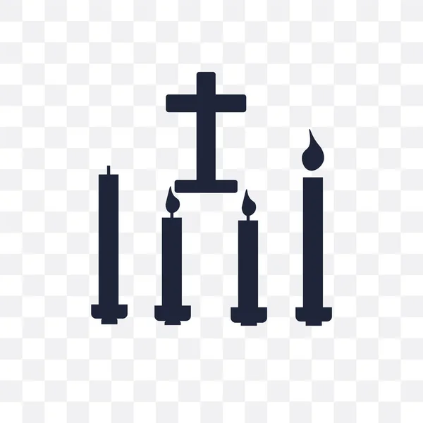 Kerzen Durchsichtiges Symbol Kerzen Symboldesign Aus Der Kollektion Religion Einfache — Stockvektor