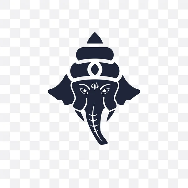 Ganesha Genomsynlig Ikonen Ganesha Symbol Design Från Religion Samling Enkelt — Stock vektor