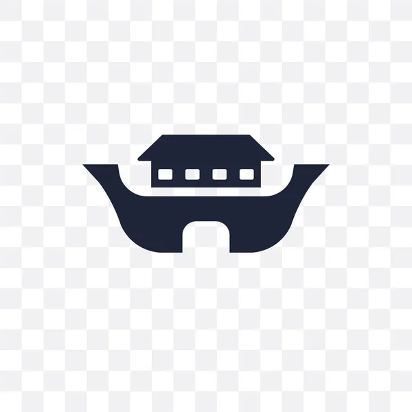 Noah Ark şeffaf simge. Noah Ark sembolü tasarım din koleksiyonundan. Basit öğe vektör çizim şeffaf arka plan üzerinde.
