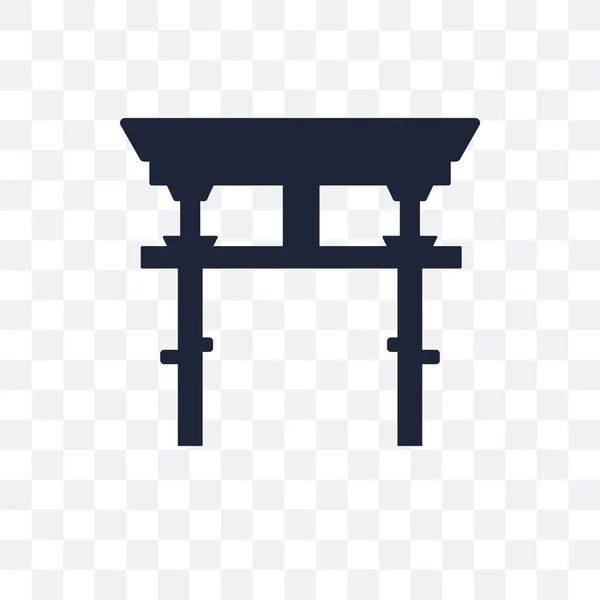 Shinto Przezroczystą Ikoną Shinto Symbol Projekt Kolekcji Religii Prosty Element — Wektor stockowy