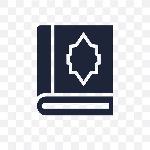 Icono Transparente Del Corán Diseño Del Símbolo Del Corán Colección — Vector de stock