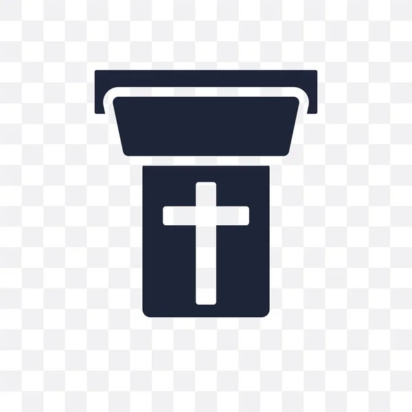 トリビューンの透明なアイコン 宗教コレクションからトリビューン シンボル デザイン 透明な背景に単純な要素ベクトル図 — ストックベクタ