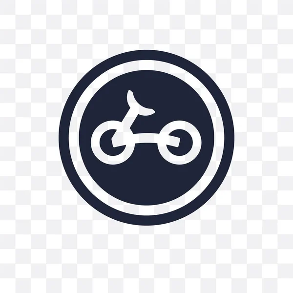 Fiets Teken Transparant Pictogram Fiets Teken Symbool Ontwerp Van Verkeer — Stockvector