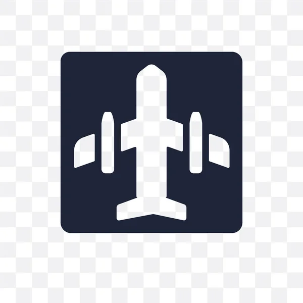 Ikon Bandara Transparan Simbol Bandara Desain Dari Rambu Lalu Lintas - Stok Vektor