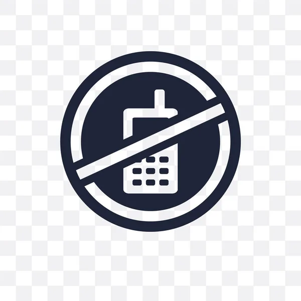 Žádný Mobil Podepsat Transparentní Ikony Žádný Mobil Znaménko Symbol Design — Stockový vektor