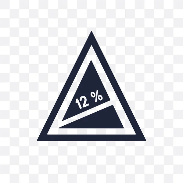 Průhledná Ikona Podepsat Svah Svahu Znaménko Symbol Designu Provozu Podepisuje — Stockový vektor