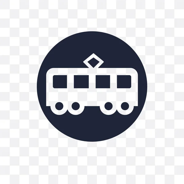 有轨电车标志透明图标 来自交通标志集合的有轨电车标志符号设计 简单的元素向量例证在透明背景 — 图库矢量图片
