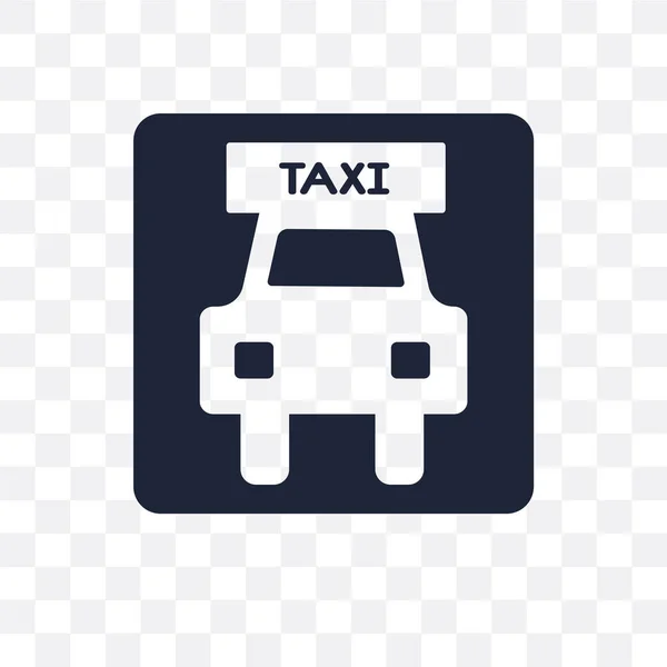 Taxi Segno Icona Trasparente Segno Taxi Simbolo Design Dalla Collezione — Vettoriale Stock