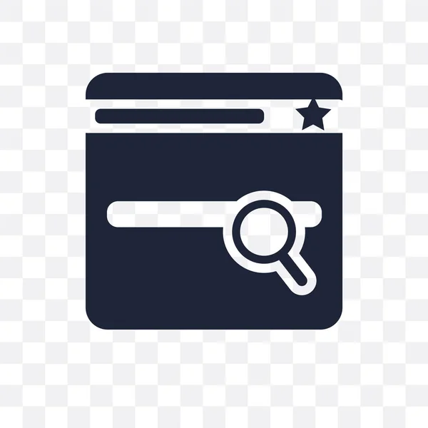 Průhledná Ikona Prohlížeče Prohlížeč Symbolů Design Kolekce Navigace Webu Jednoduchý — Stockový vektor