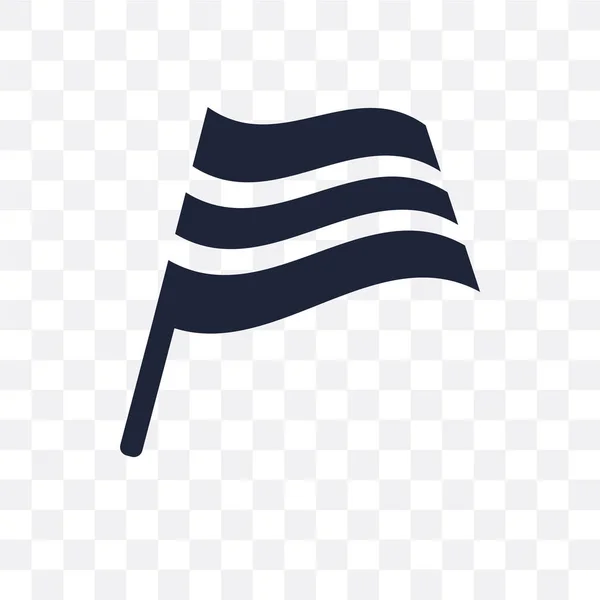 Bandera Icono Transparente Diseño Del Símbolo Bandera Colección Navegación Web — Archivo Imágenes Vectoriales