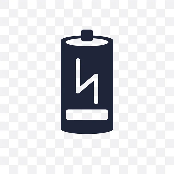 Przezroczysta Ikona Baterii Symbol Baterii Projekt Web Nawigacji Kolekcji Prosty — Wektor stockowy