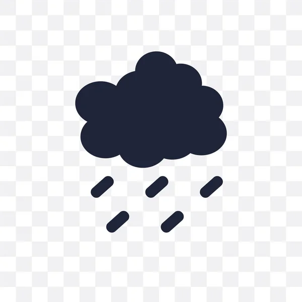 细雨透明图标 从天气收集的毛毛雨符号设计 简单的元素向量例证在透明背景 — 图库矢量图片