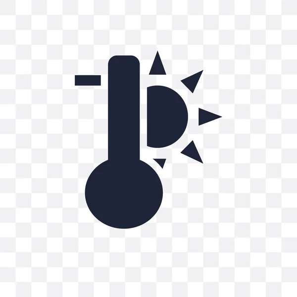Ícone Transparente Temperatura Desenho Símbolo Temperatura Coleção Weather Ilustração Vetorial — Vetor de Stock
