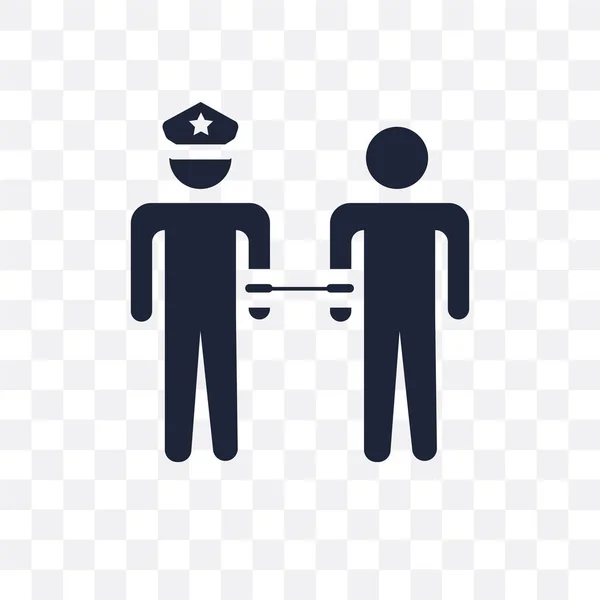 逮捕透明图标 从活动和爱好集合中的逮捕符号设计 简单的元素向量例证在透明背景 — 图库矢量图片
