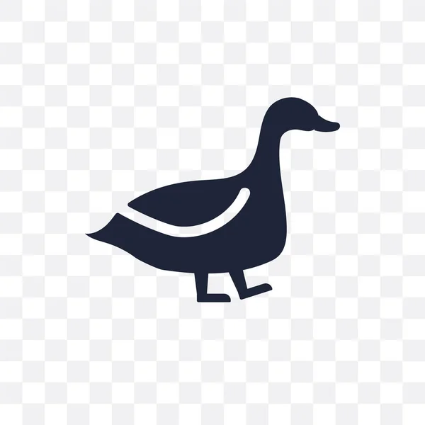鸭子透明图标 从农业 农业和园艺收藏的鸭子符号设计 简单的元素向量例证在透明背景 — 图库矢量图片