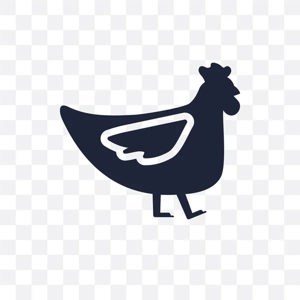 Курица Прозрачная Икона Дизайн Кур Коллекции Сельского Хозяйства Сельского Хозяйства — стоковый вектор