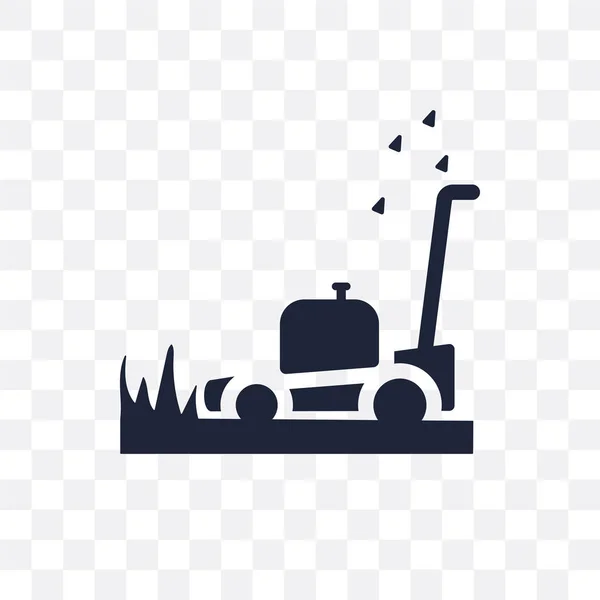 Lawn Mower Transparent Icon Lawn Mower Symbol Design Agriculture Farming — Stock Vector