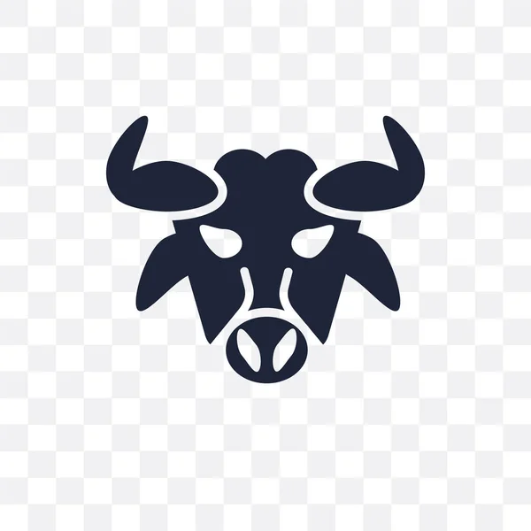 Bull Transparant Pictogram Bull Symbool Ontwerp Uit Dieren Collectie Eenvoudig — Stockvector