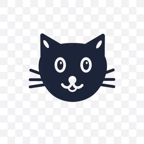 Ícone Transparente Gato Desenho Símbolo Gato Coleção Animais Ilustração Vetorial — Vetor de Stock