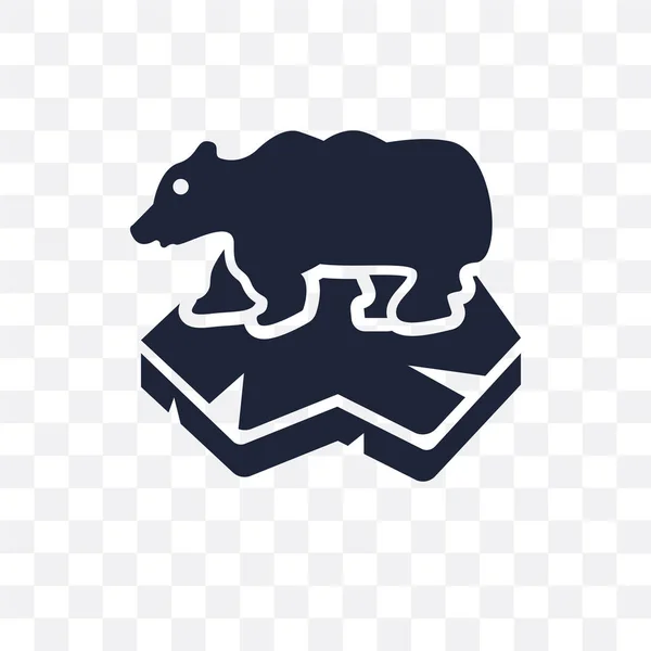 Polar Bear Transparent Icon Polar Bear Symbol Design Animals Collection — Stock Vector