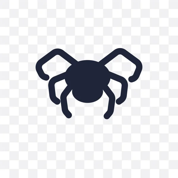 Spider Icono Transparente Diseño Símbolo Araña Colección Animals Ilustración Simple — Vector de stock