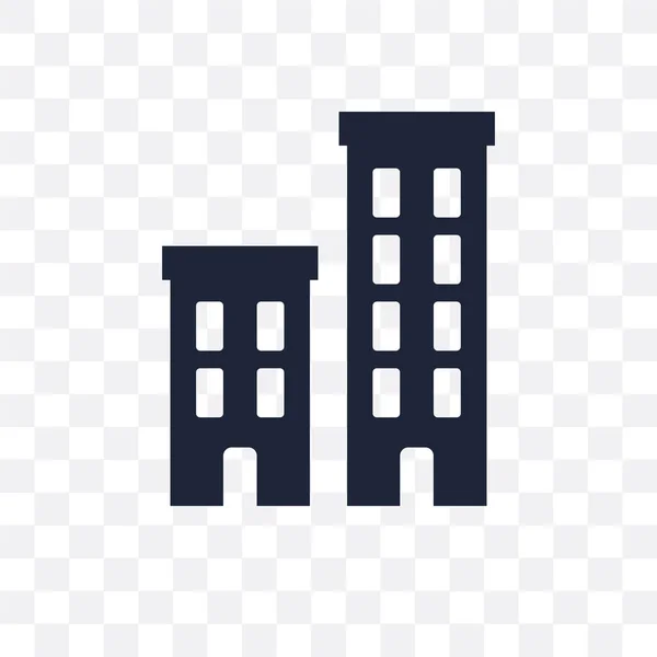 Wohnungen Durchsichtiges Symbol Wohnungen Symboldesign Aus Der Architektursammlung Einfache Elementvektorabbildung — Stockvektor