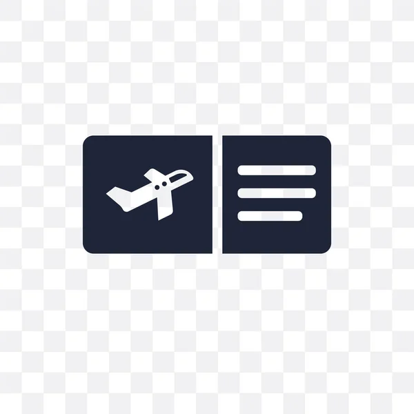 Boarding Pass Genomsynlig Ikonen Boardingkort Symbol Design Från Travel Samling — Stock vektor