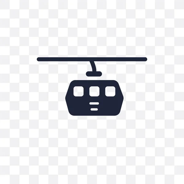 Cable Car Transparent Icon Cable Car Symbol Design Travel Collection — Stock Vector