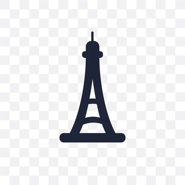 Torre Eiffel Icono Transparente Diseño Símbolo Torre Eiffel Colección Architecture — Archivo Imágenes Vectoriales