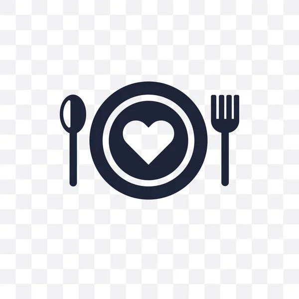 Love Plate Transparent Icon Love Plate Symbol Design Wedding Love — Stock Vector