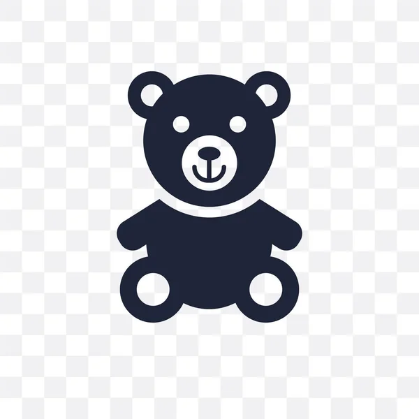 Ícone Transparente Urso Pelúcia Design Símbolo Urso Pelúcia Coleção Aniversário —  Vetores de Stock