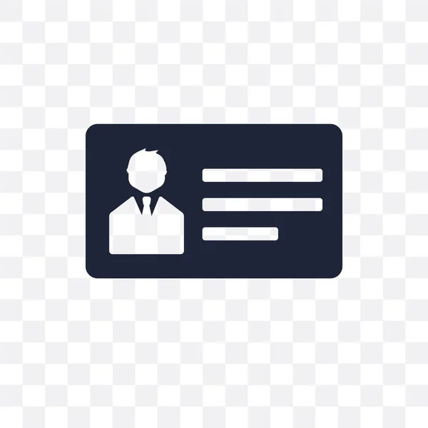 Průhledná Ikona Vizitka Business Card Symbol Designu Kolekce Business Jednoduchý — Stockový vektor