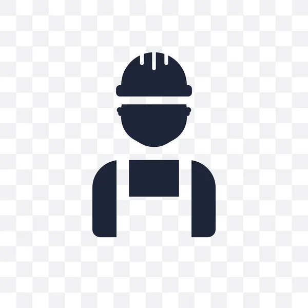 Icona Trasparente Del Lavoratore Disegno Simbolo Lavoratore Raccolta Affari Elemento — Vettoriale Stock