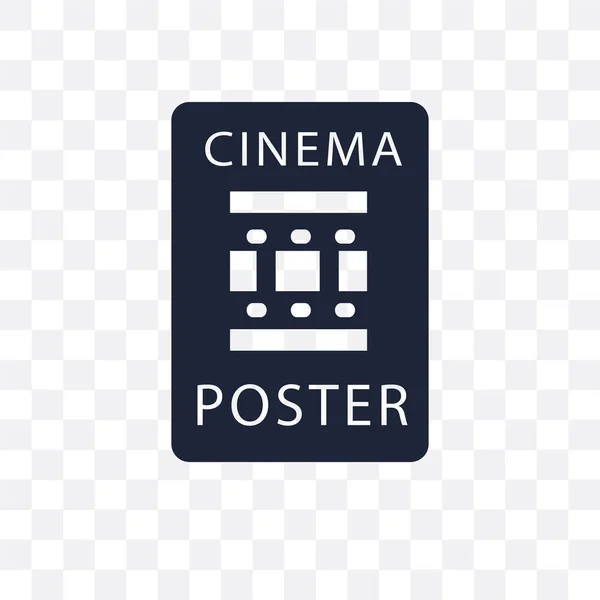 Przezroczysta Ikona Plakat Filmu Filmowy Plakat Projekt Symbol Kolekcji Kino — Wektor stockowy