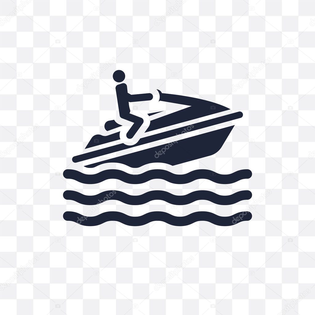 Man Jet ski transparent icon. man Jet ski symbol design from People collection. Simple element vector illustration on transparent background.