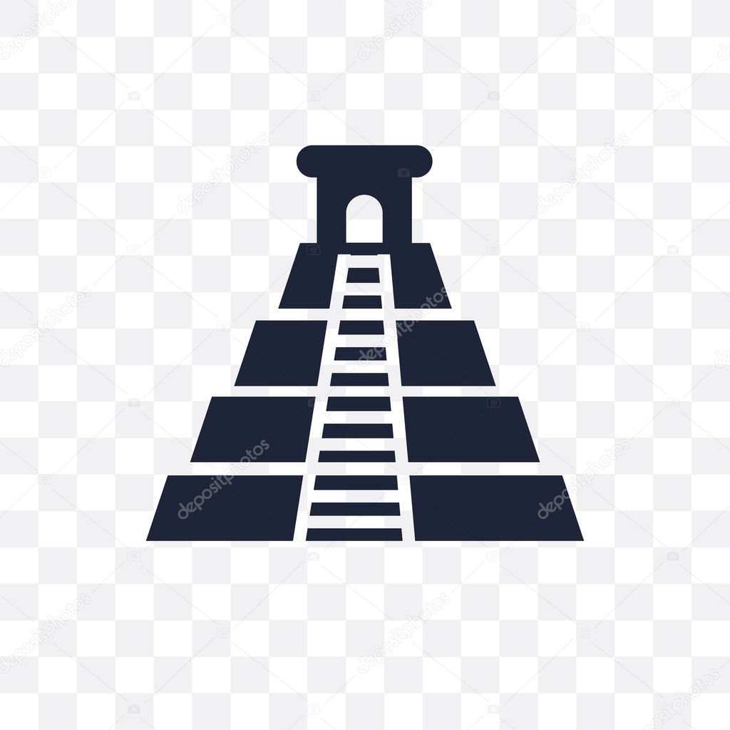 Chichen Itza transparent icon. Chichen Itza symbol design from Architecture collection. Simple element vector illustration on transparent background.