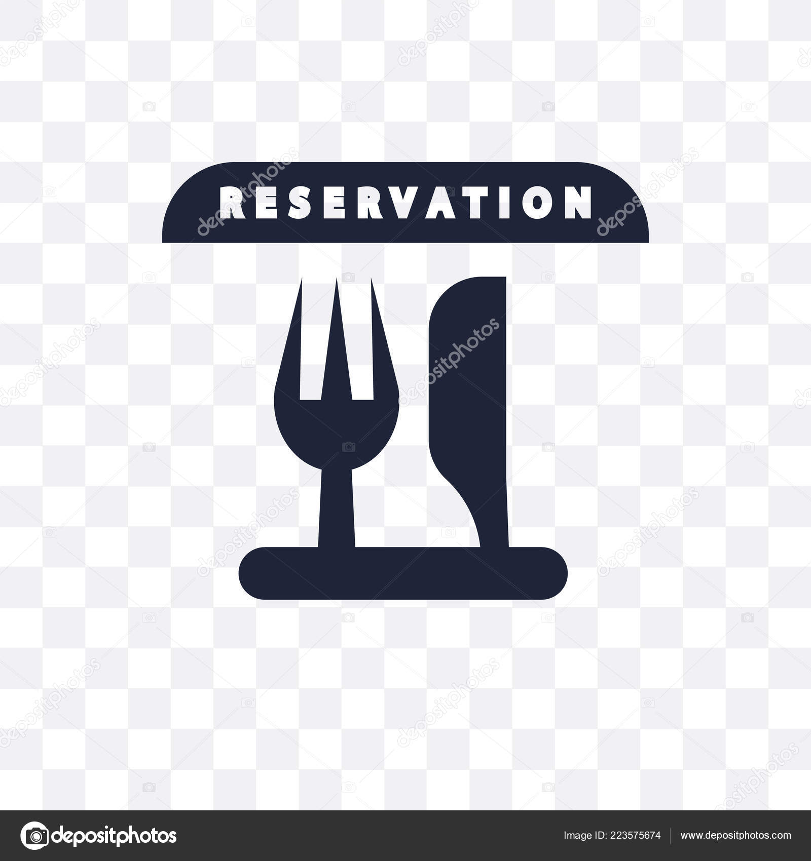 Reservation Transparent Icon Reservation Symbol Design Restaurant